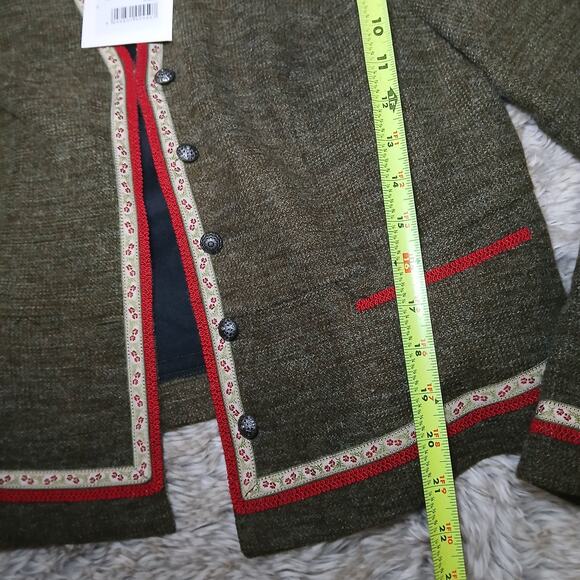 Spieth & Wensky Nachtigall Jacket Loop Melange Olive Green Bavarian Trachten L - Picture 5 of 11